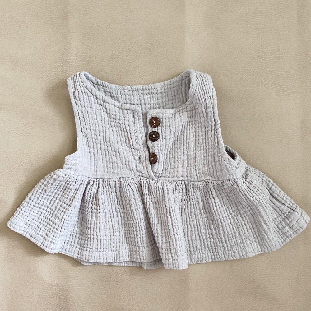 Sage peplum top